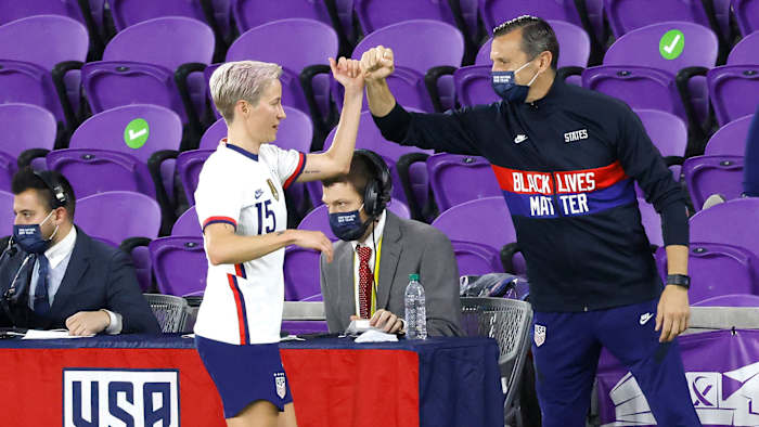 USWNT's Megan Rapinoe and coach Vlatko Andonovski